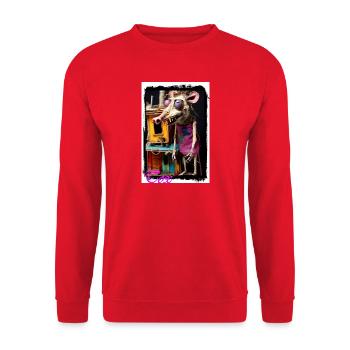 Imaginative mascot doll with colorful dress - Unisex Sweatshirt - red - Front - Alina (178cm) & Michal (187cm)