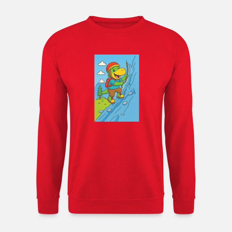 kleiner Dino klettert - Unisex Pullover - Rot