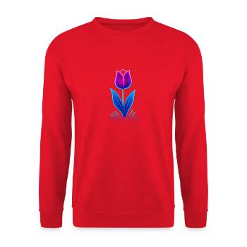 Neon Tulip - Unisex Sweatshirt - red - Front - Alina (178cm) & Michal (187cm)