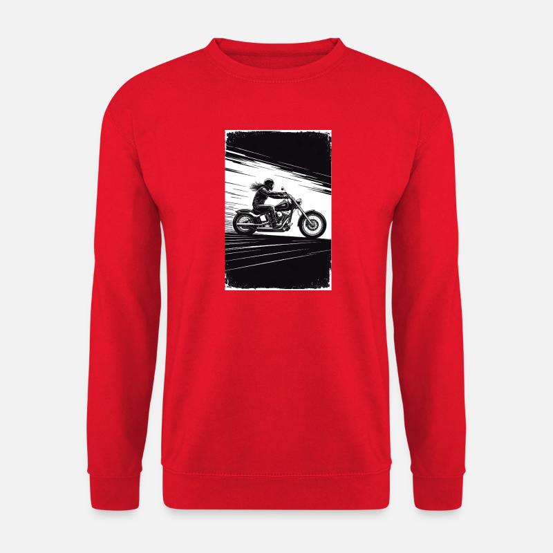 Chopper_Biker_Artwork_Collection_R02 - Unisex Sweatshirt - red