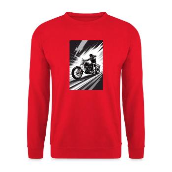 Chopper_Biker_Artwork_Collection_R03 - Sweat-shirt Unisexe - rouge - Devant - Alina (178cm) & Michal (187cm)