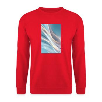 Ondes lumineuses abstraites - Sweat-shirt Unisexe - rouge - Devant - Alina (178cm) & Michal (187cm)