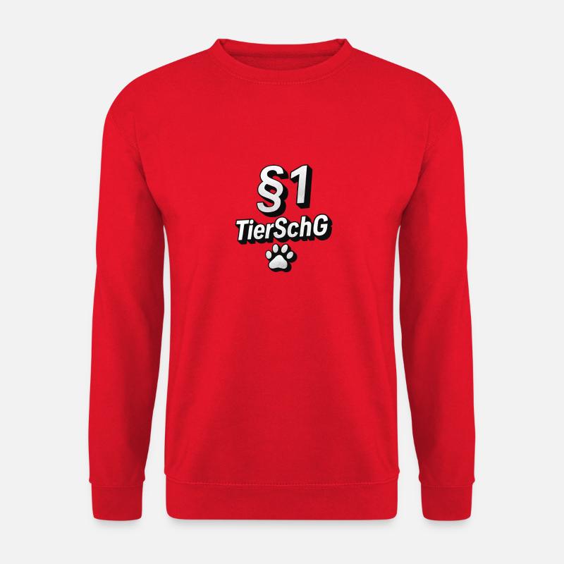 TierSchG Paw Logo §1 - Unisex Pullover - Rot