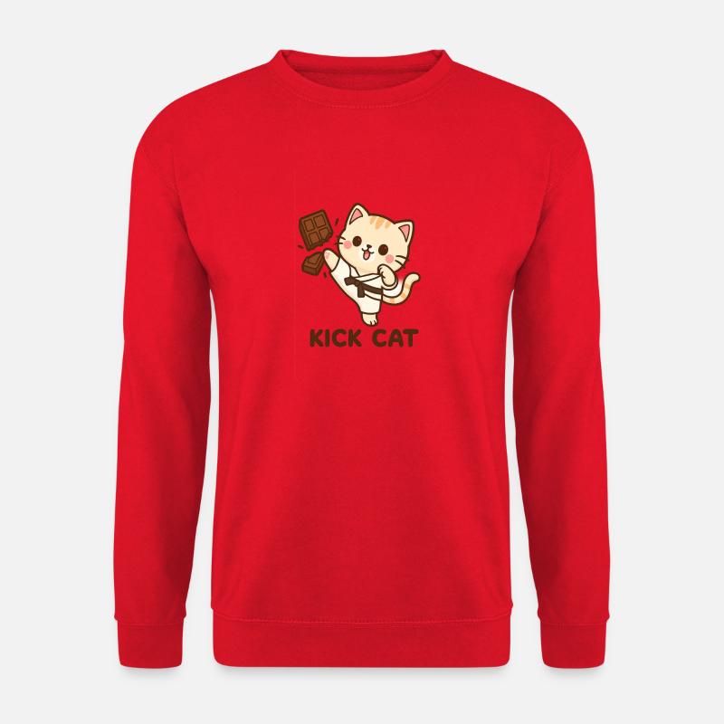 Kick cat - Unisex Sweatshirt - red