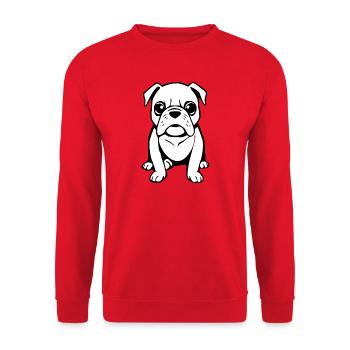 Bulldogs Dogs T-shirt Cadeau - Sweat-shirt Unisexe - rouge - Devant - Alina (178cm) & Michal (187cm)