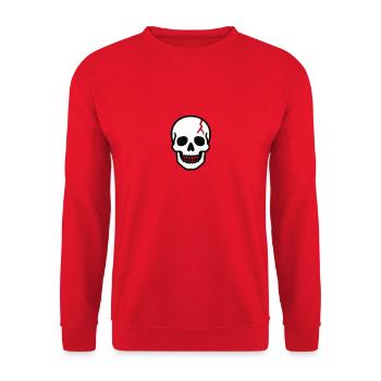 teschio_anatomico - Unisex Pullover - Rot - Vorne - Alina (178cm) & Michal (187cm)