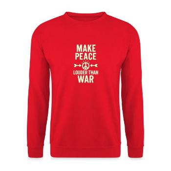 Freedom Statement - Unisex Sweatshirt - red - Front - Alina (178cm) & Michal (187cm)