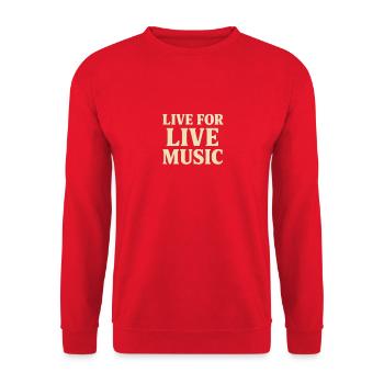 Live für Live-Musik - Unisex Pullover - Rot - Vorne - Alina (178cm) & Michal (187cm)