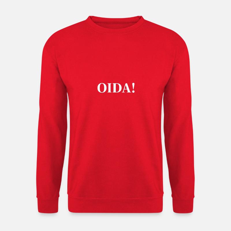 OIDA! Contrast statement - Unisex Sweatshirt - red