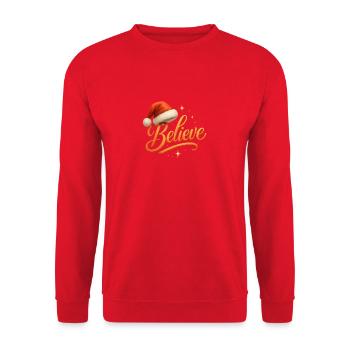 Merry Christmas Santa Clause - Unisex Sweatshirt - red - Front - Alina (178cm) & Michal (187cm)