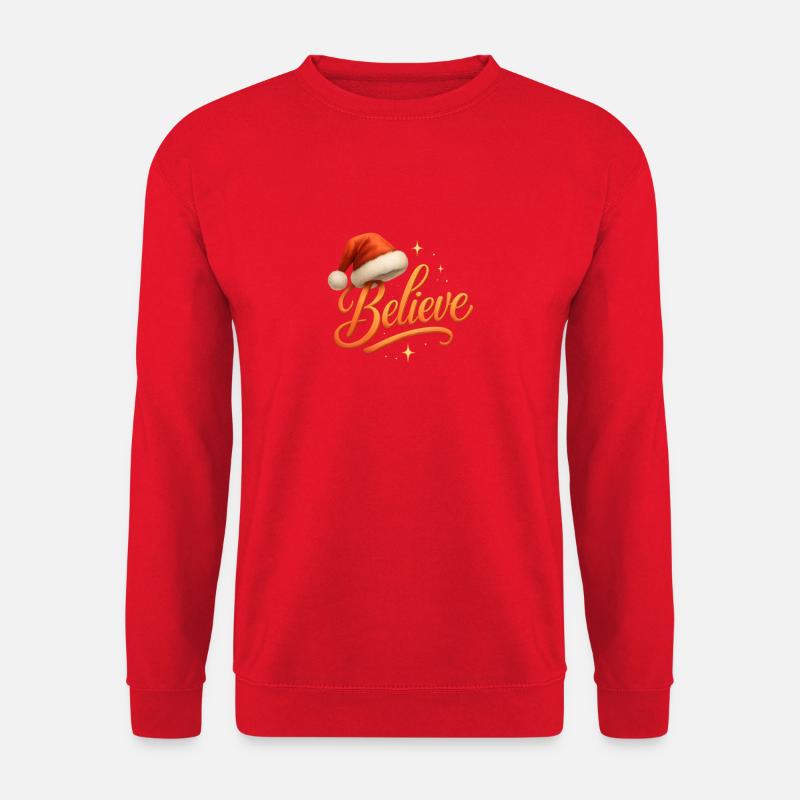 Frohe Weihnachten, Weihnachtsmann - Unisex Pullover - Rot