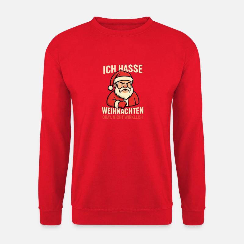 I hate Christmas Santa - Unisex Sweatshirt - red