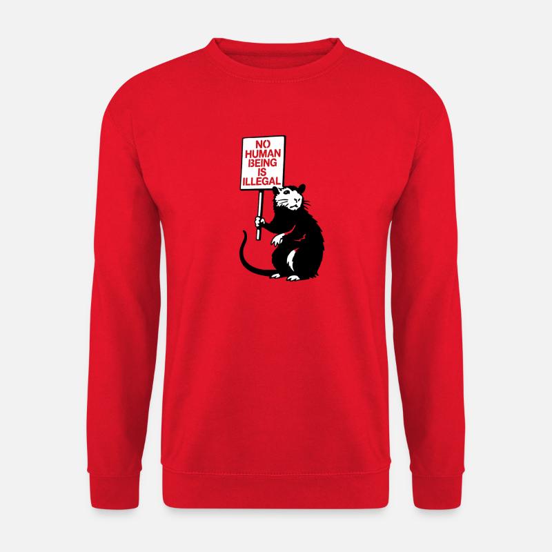 Tierischer Aktivismus Schild - Unisex Pullover - Rot
