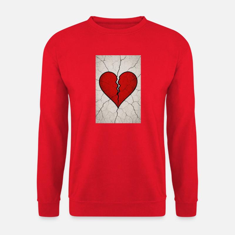 Gebrochenes Herz - Unisex Pullover - Rot