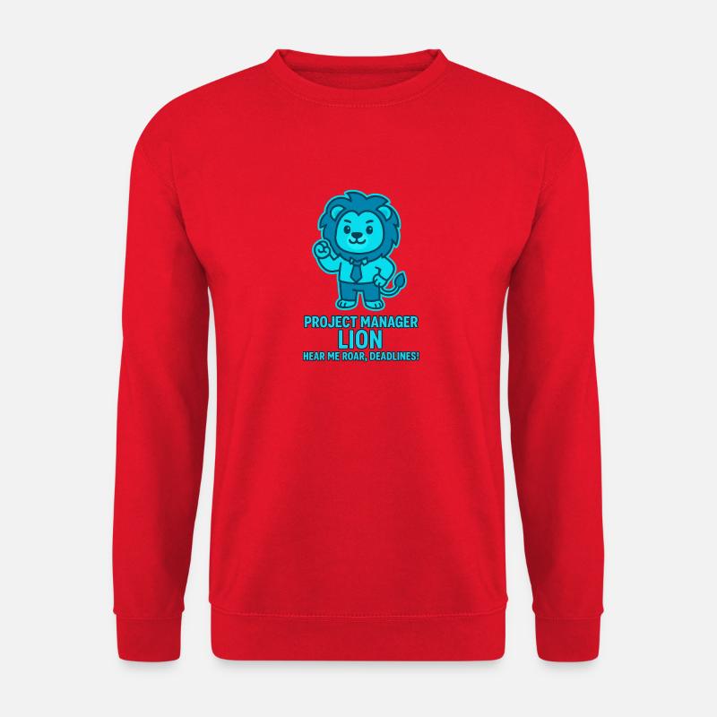 Project Manager Löwe – Deadlines - Unisex Sweatshirt - red