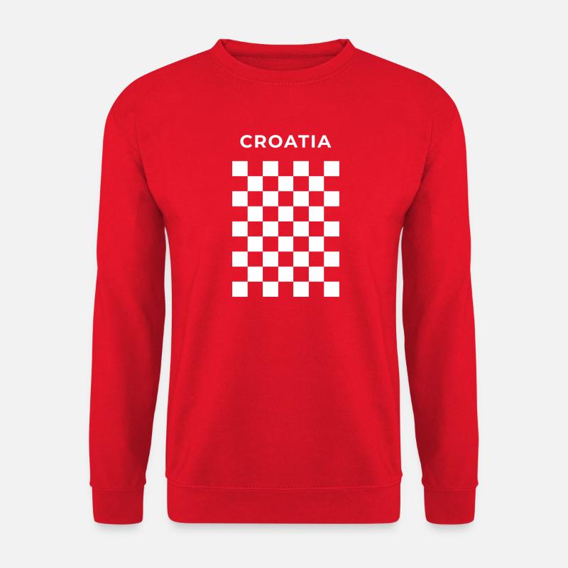 Kroatischer Damm Weiß - Unisex Pullover - Rot