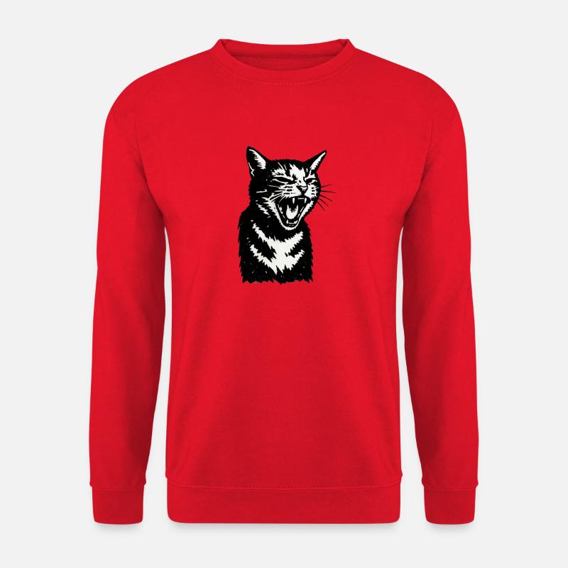 Schreiender Schattenkater - Unisex Pullover - Rot