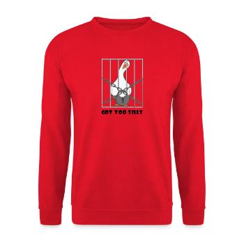 Goose – Trop bête - Sweat-shirt Unisexe - rouge - Devant - Alina (178cm) & Michal (187cm)