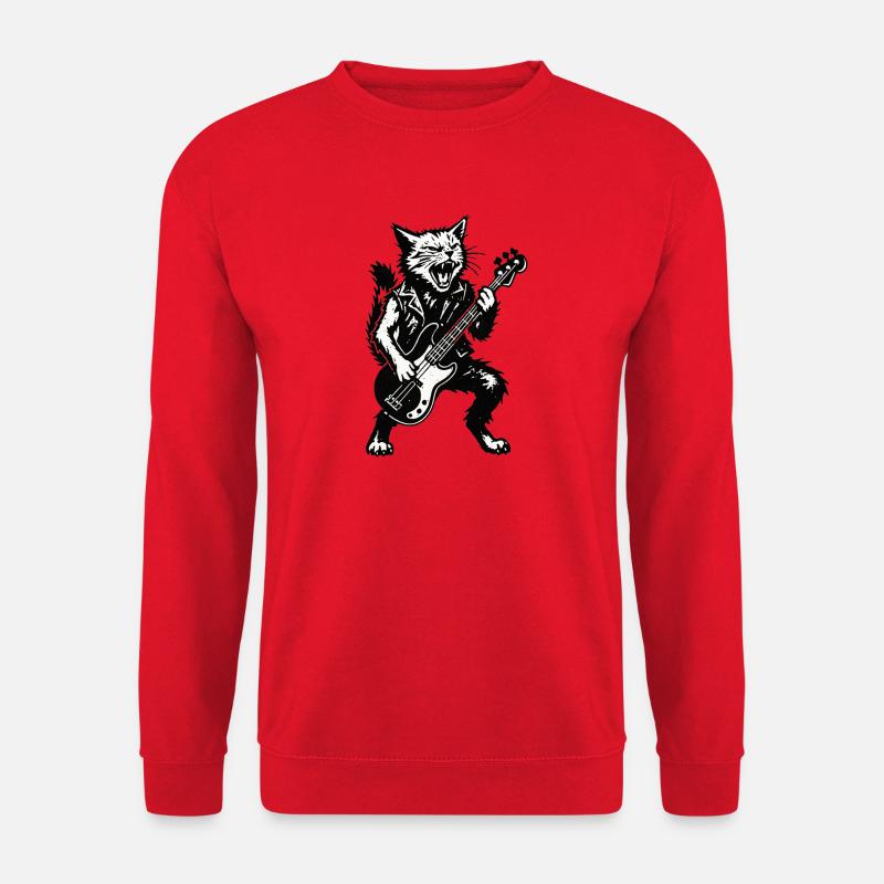 Katzenwerwolf Bassgroove - Unisex Pullover - Rot