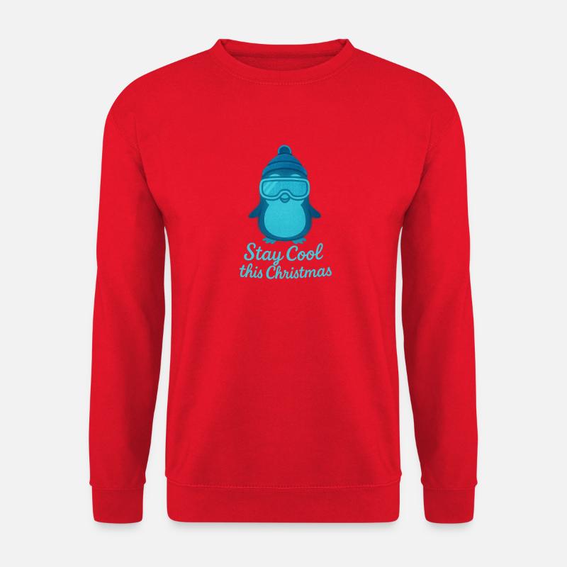 Stay Cool Weihnachts Pinguin - Unisex Pullover - Rot