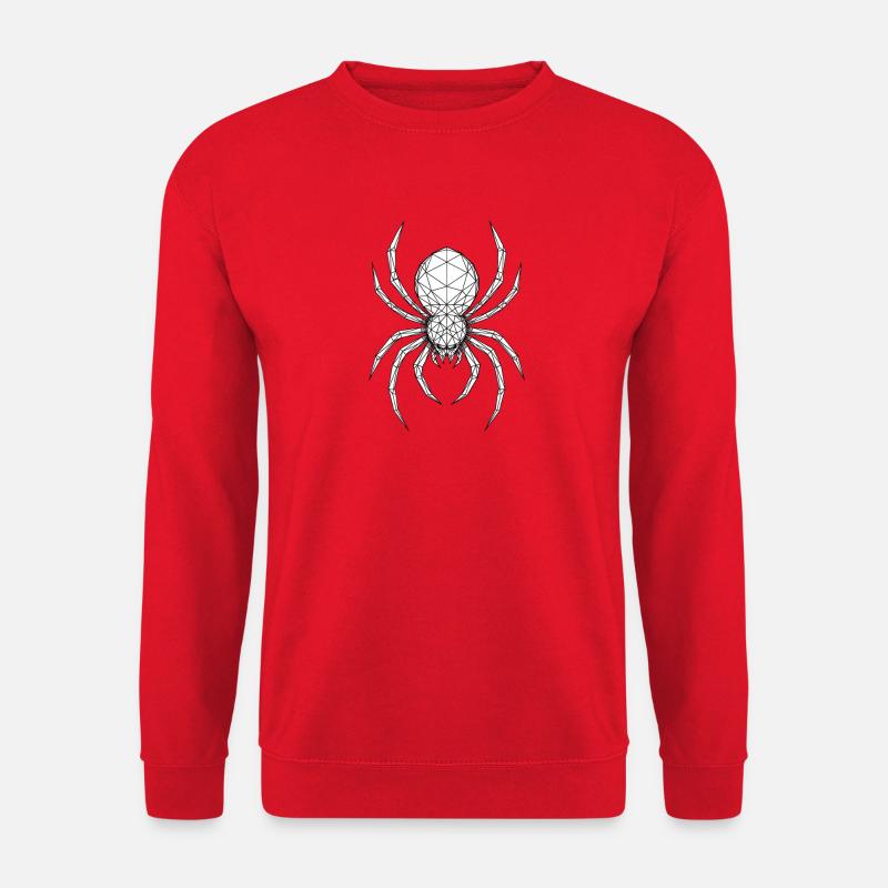 Geometric Spider Drawing - Unisex Sweatshirt - red