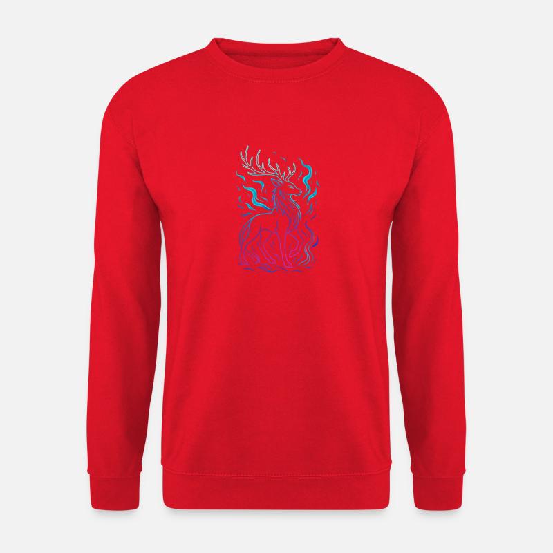 Neon Dragons Linie im Farbverlauf - Unisex Pullover - Rot