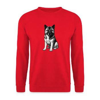 American Akita Holly - Unisex Pullover - Rot - Vorne - Alina (178cm) & Michal (187cm)