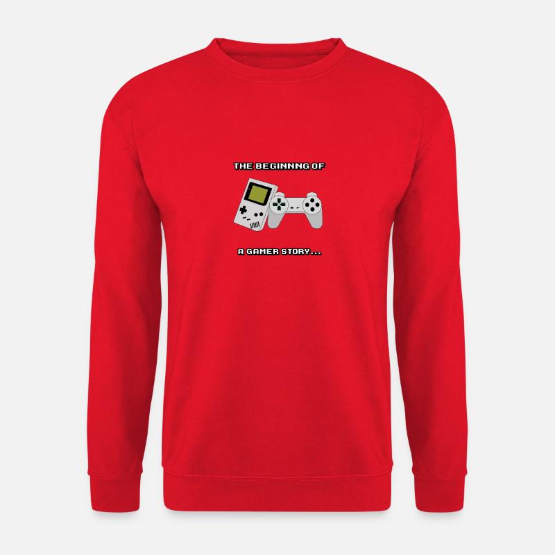 Anfang einer Gamerengeschichte - Unisex Pullover - Rot
