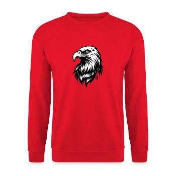 Imperial Eagle Line Style - Unisex Sweatshirt - red - Front - Alina (178cm) & Michal (187cm)