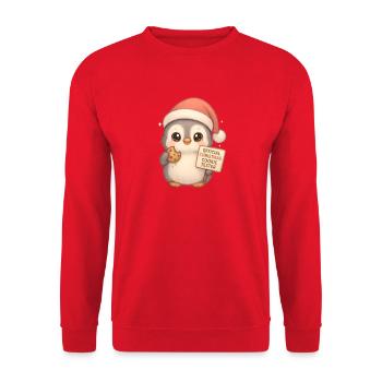 Lebkuchenmann Lebkuchen Lebkuchenmänner Geschenk - Unisex Pullover - Rot - Vorne - Alina (178cm) & Michal (187cm)