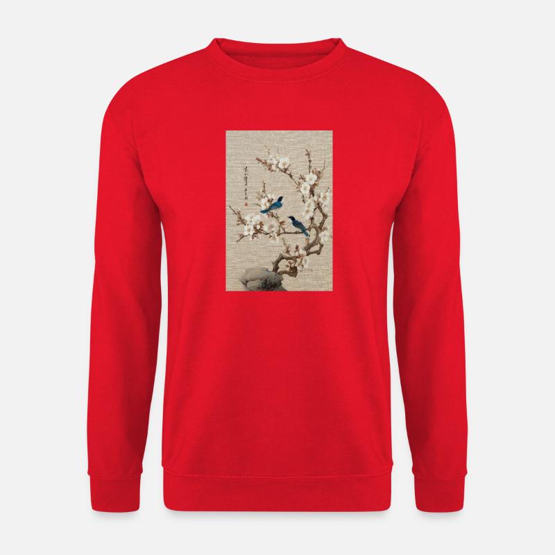 Blossom und Blue Birds Harmonie - Unisex Pullover - Rot