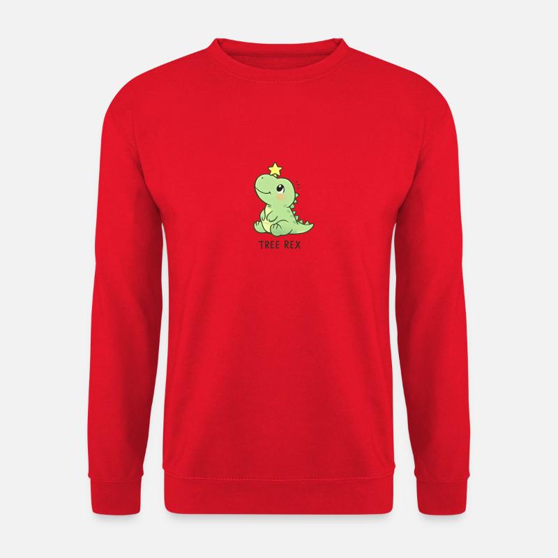 Tree Rex Dinosaur T-Rex - Sweat-shirt Unisexe - rouge