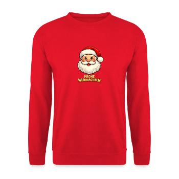 Santa Claus Merry Christmas - Unisex Sweatshirt - red - Front - Alina (178cm) & Michal (187cm)