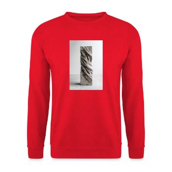 Betonader verdrehtes Gewebe - Unisex Pullover - Rot - Vorne - Alina (178cm) & Michal (187cm)