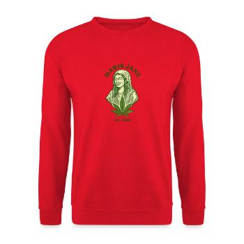 Marie Jane 1988 - Sweat-shirt Unisexe - rouge - Devant - Alina (178cm) & Michal (187cm)