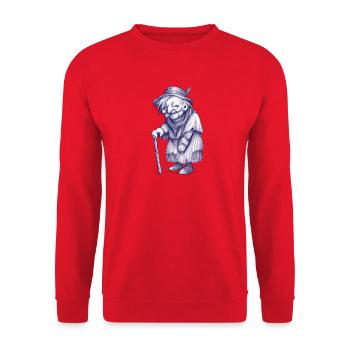 Surreal granny - Unisex Sweatshirt - red - Front - Alina (178cm) & Michal (187cm)