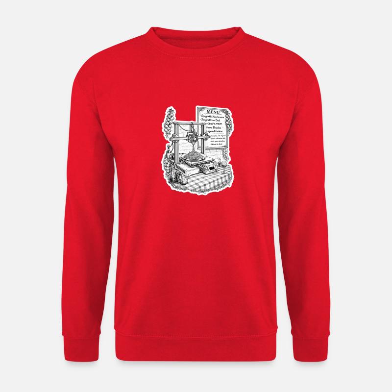 Spaghetti 3D Printer - Unisex Sweatshirt - red