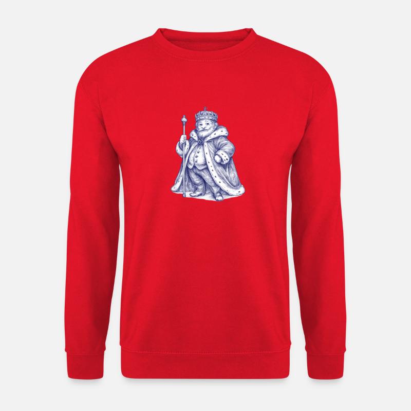 King penguin in royal coat - Unisex Sweatshirt - red