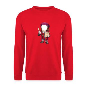 Gigi davinci - Unisex Sweatshirt - red - Front - Alina (178cm) & Michal (187cm)