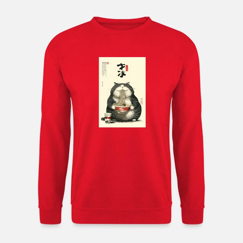 Neko-Ramen-Festmahl - Unisex Pullover - Rot