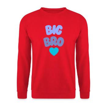 Big Bro Love Siblings - Unisex Sweatshirt - red - Front - Alina (178cm) & Michal (187cm)