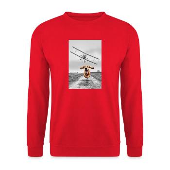 North by northwest - Unisex Sweatshirt - red - Front - Alina (178cm) & Michal (187cm)