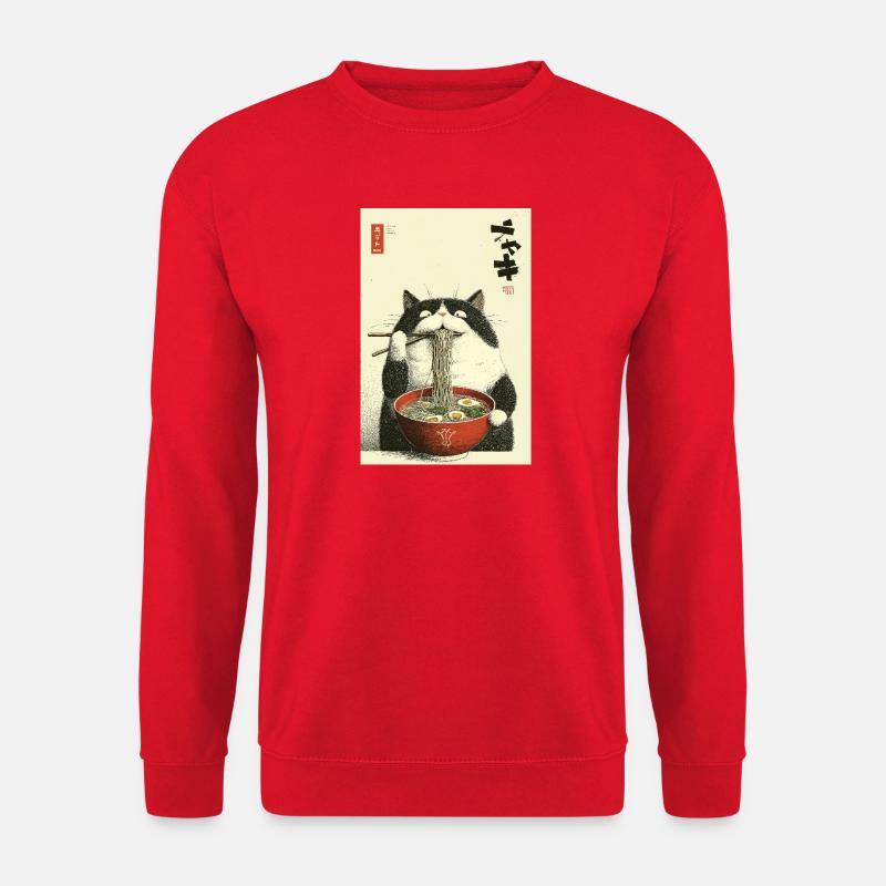 Neko Noodle Joy - Unisex Sweatshirt - red