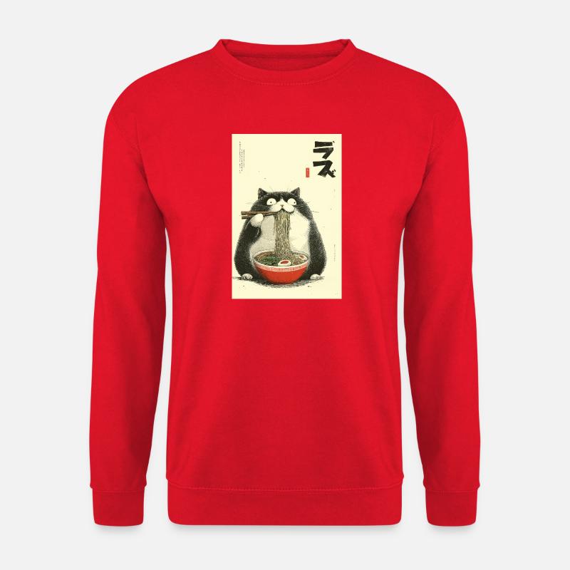Neko Ramen Cat - Unisex Sweatshirt - red