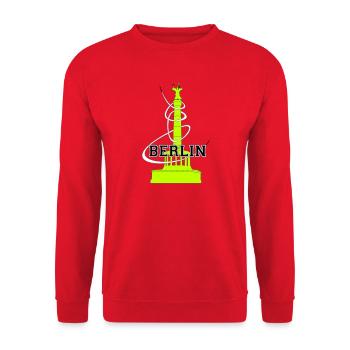 Berlin vibes - Unisex Sweatshirt - red - Front - Alina (178cm) & Michal (187cm)