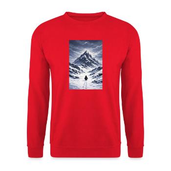 But why Penguin - Unisex Sweatshirt - red - Front - Alina (178cm) & Michal (187cm)