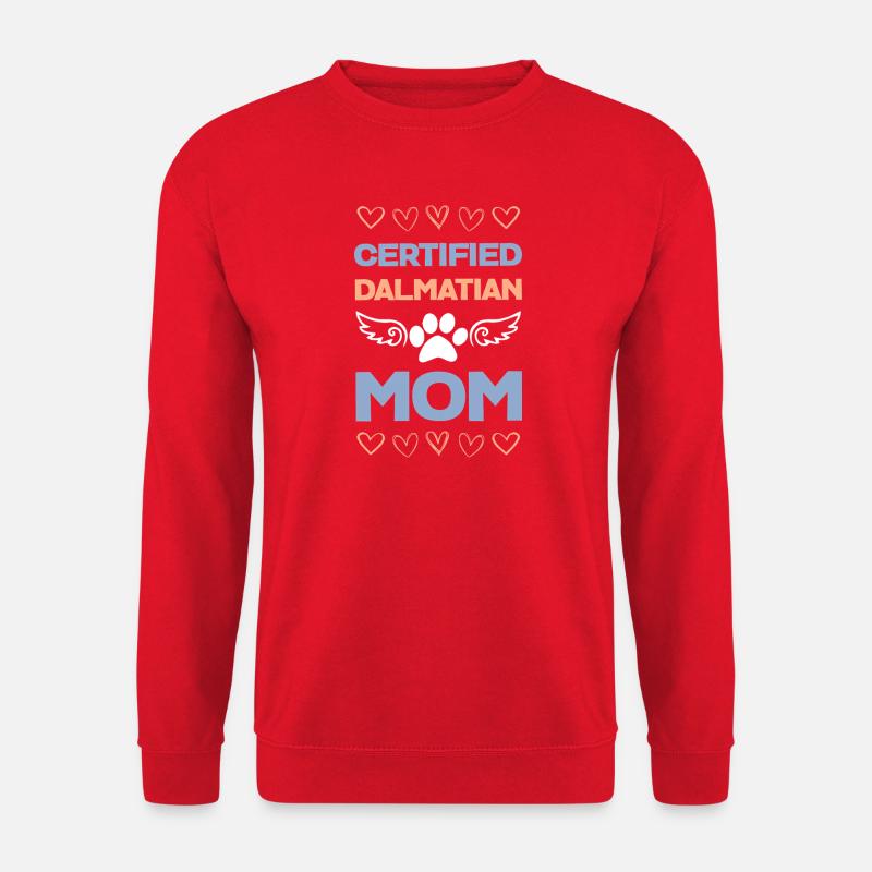 Zertifizierte Dalmatiner-Mama - Unisex Pullover - Rot