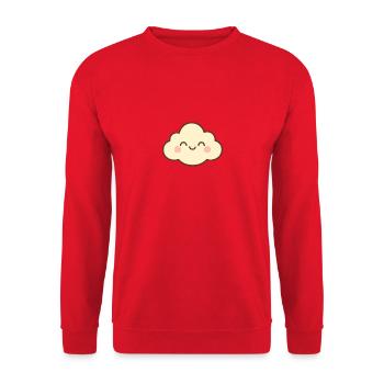 Cloud Sweet Smile - Unisex Pullover - Rot - Vorne - Alina (178cm) & Michal (187cm)
