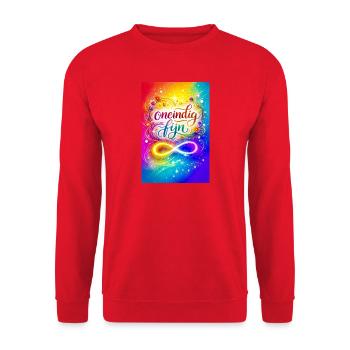 Infinitely fine colorful design - Unisex Sweatshirt - red - Front - Alina (178cm) & Michal (187cm)