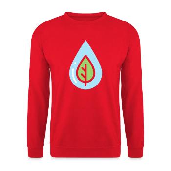 Eco Drop Nature Conservation - Sweat-shirt Unisexe - rouge - Devant - Alina (178cm) & Michal (187cm)